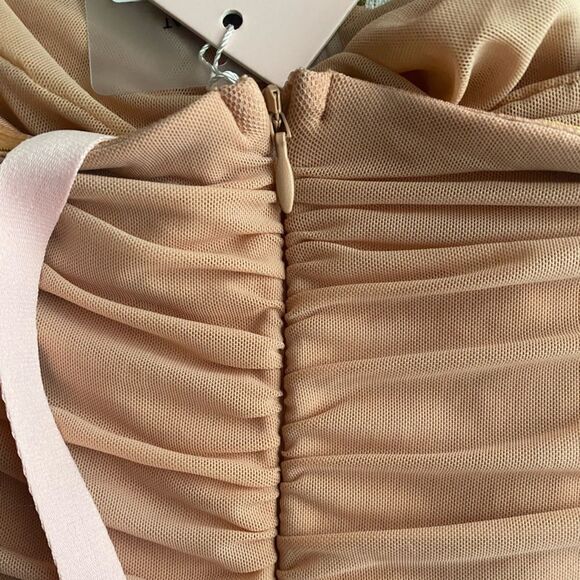 Oh Polly nude draped strapless dress size 10 New - Picture 11 of 16